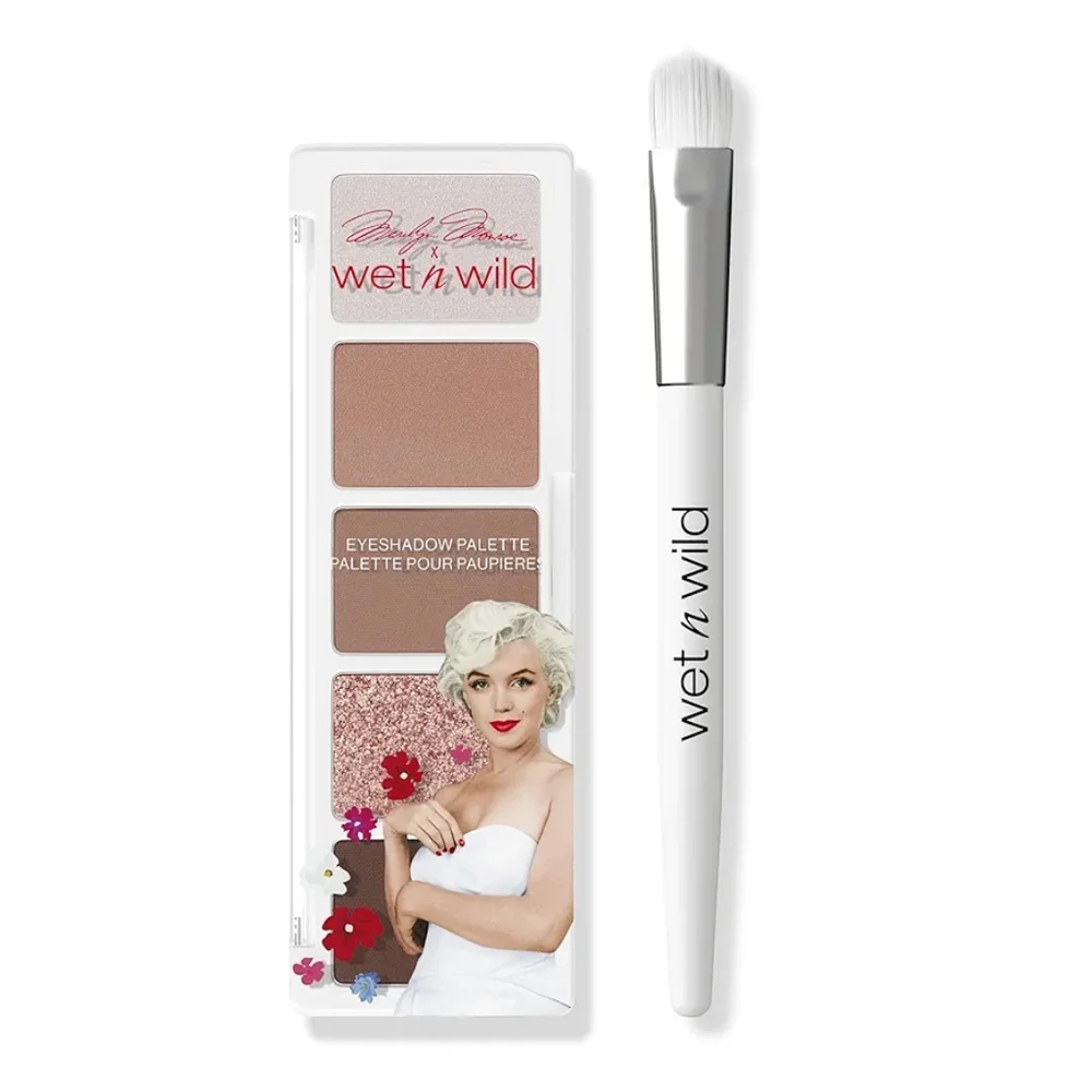 Wet n Wild X Marilyn Monroe Icon Eyeshadow & Brush Set, 5-Pan Eyeshadow Palette